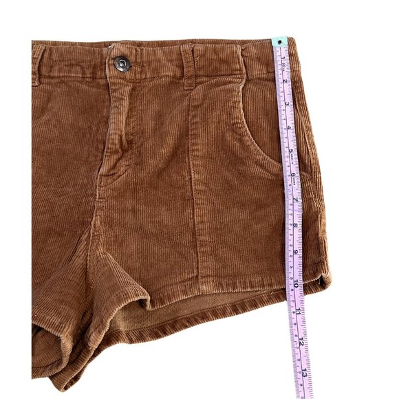 SOLD dark academia brown corduroy shorts forever 21 size 28 - Picture 9 of 9